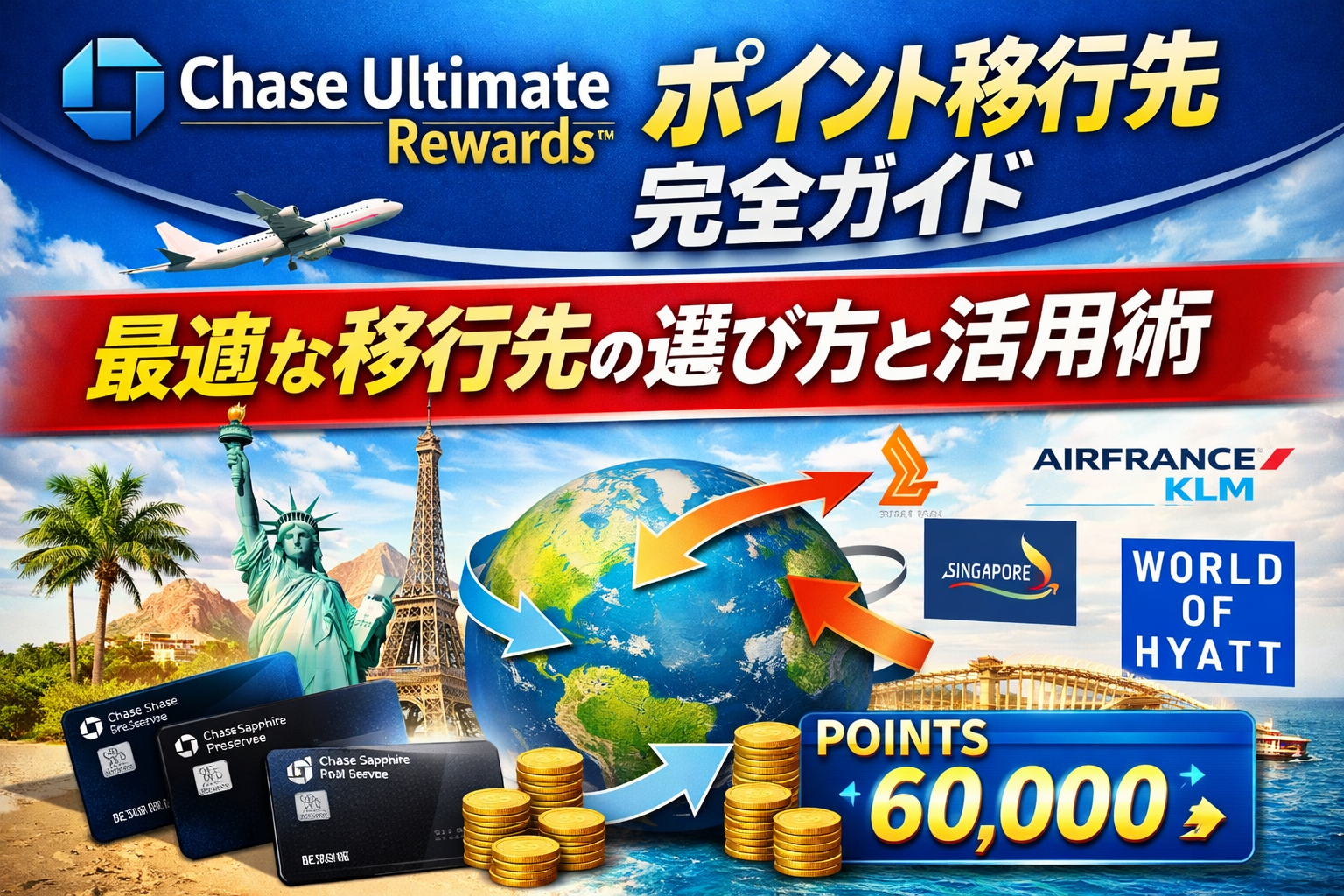 【2026年版】Chase Ultimate Rewardsポイント移行先完全ガイド｜最適な移行先の選び方と活用術 | 米国クレカ研究所