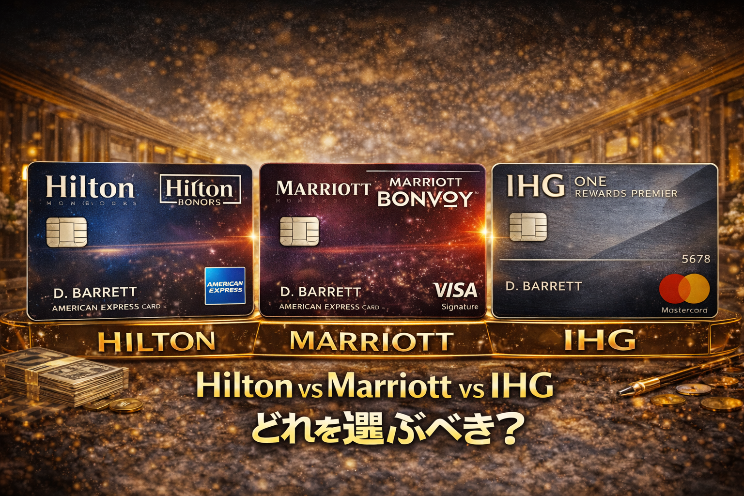 ホテルカード3大チェーン完全比較ガイド｜Hilton vs Marriott vs IHG どれを選ぶべき？