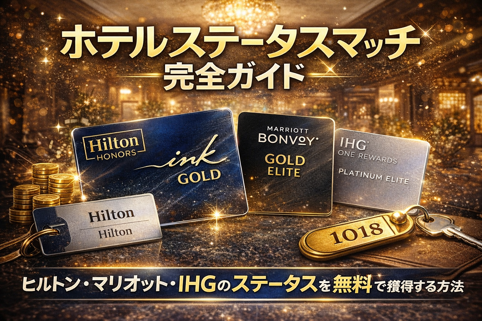 ホテルステータスマッチ完全ガイド｜ヒルトン・マリオット・IHGのステータスを無料で獲得する方法