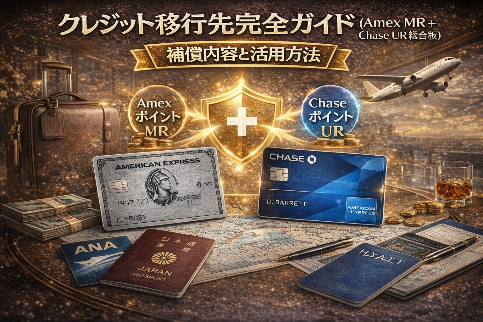 ポイント移行先完全ガイド（Amex MR + Chase UR総合版）ANA・JAL・United・Hyattへの移行戦略