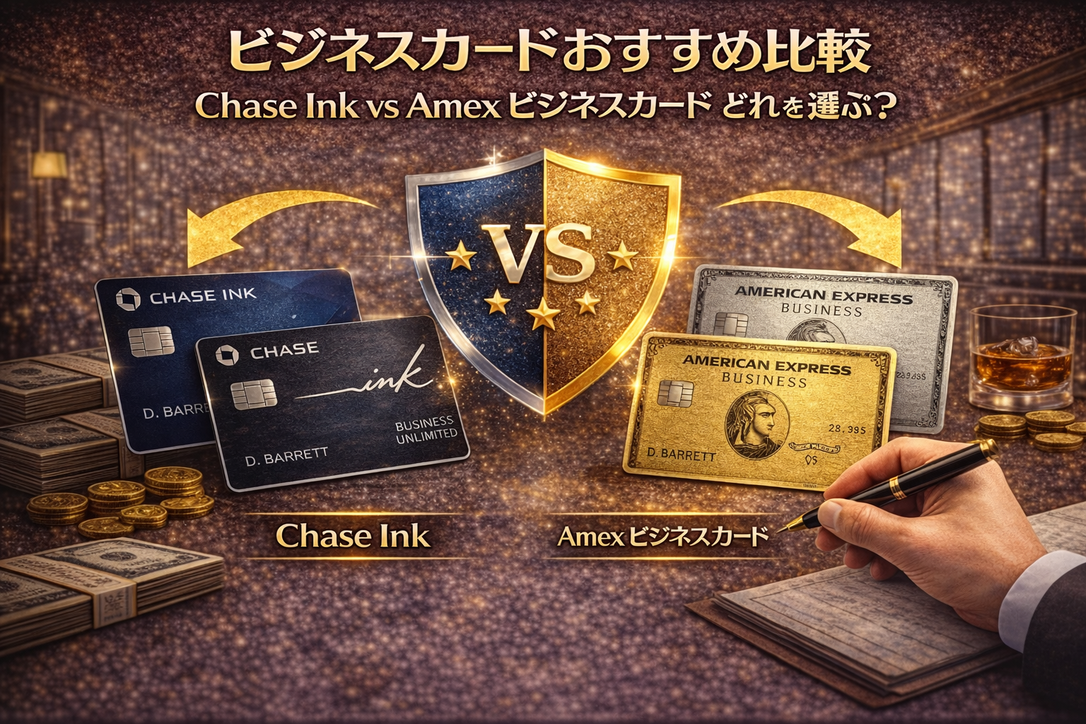 ビジネスカードおすすめ比較｜Chase Ink vs Amex ビジネスカード どれを選ぶ？
